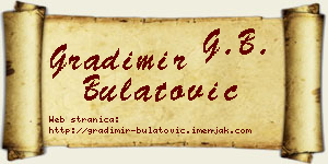 Gradimir Bulatović vizit kartica